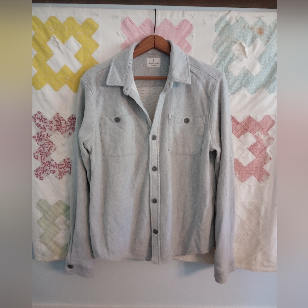 Mutual Weave knit button-down shirt/jacket